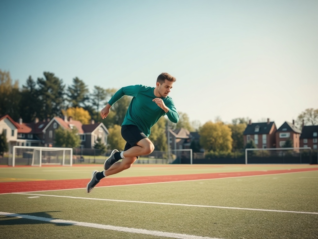 Boisko sportowe we Wrocławiu z zawodnikami uprawiającymi sporty amerykańskie lub lacrosse