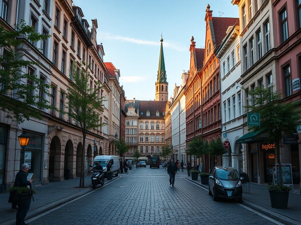 Ilustracja symbolizująca połączenie nowoczesnej technologii i wydarzeń kulturalnych w mieście, nawiązująca do cyfryzacji administracji i Świąt Majowych w Świdnicy.