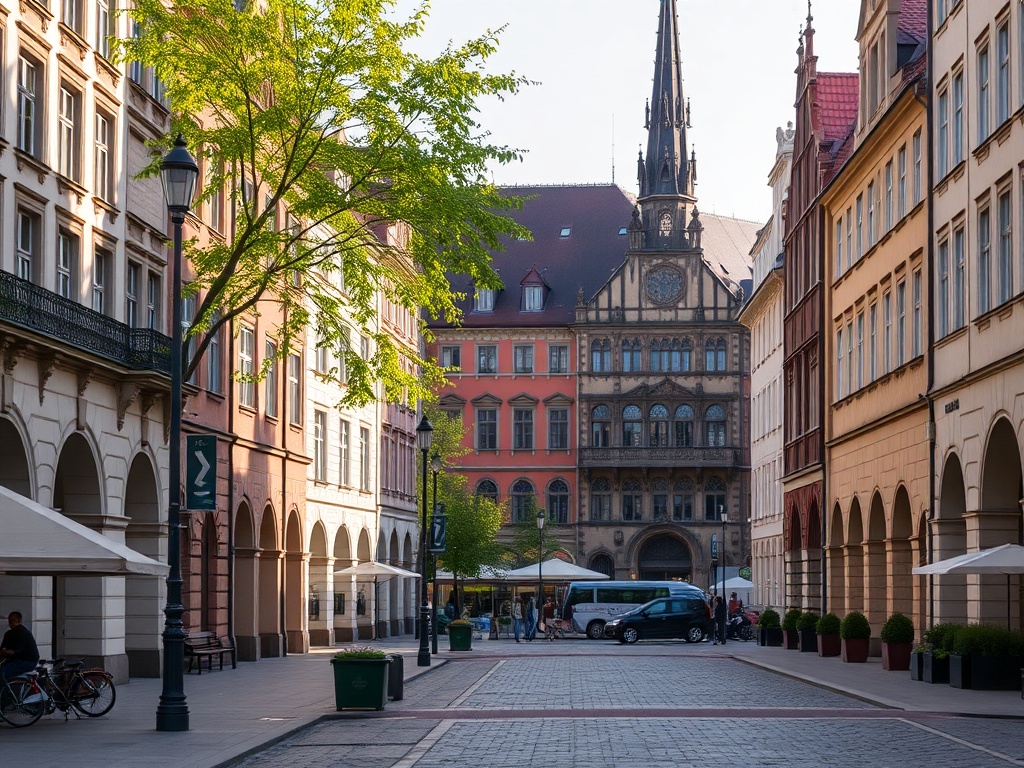 Plakat informacyjny o wrocławskich programach dla mam i seniorów, podkreślający bezpieczeństwo i komfort życia