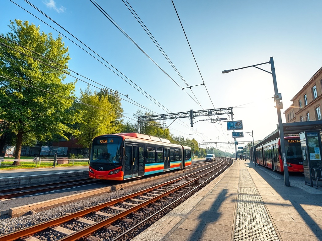 Most Grunwaldzki we Wrocławiu podczas prac torowych, z objazdami dla tramwajów