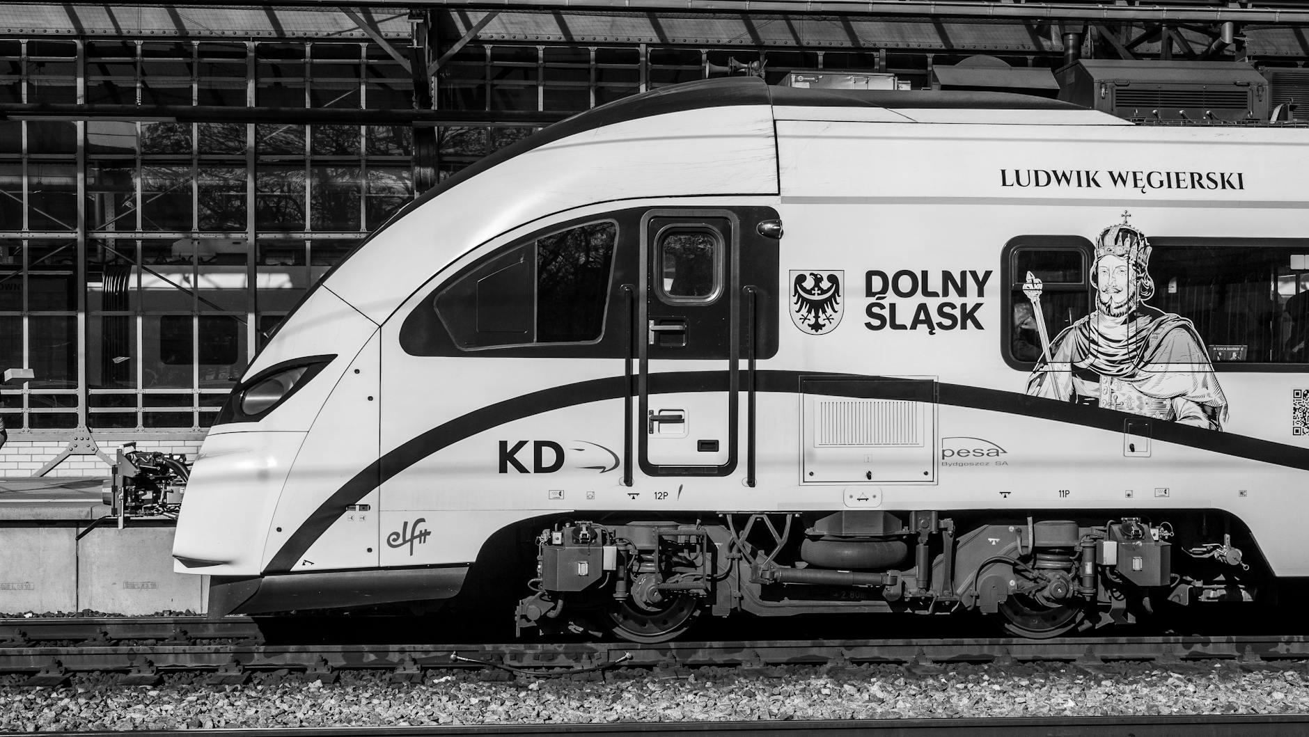 Ilustracja stadionu piłkarskiego we Wrocławiu z logiem Śląska Wrocław