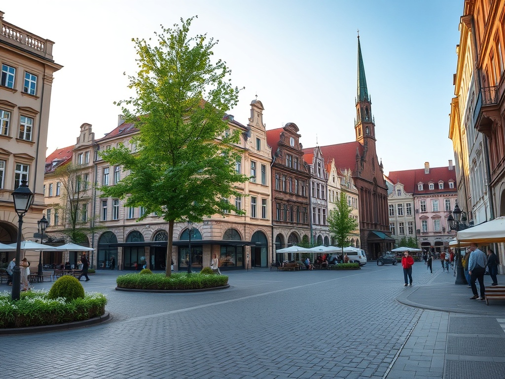 Ilustracja przedstawiająca symbole Wrocławia, księgi i mikrofon, symbolizująca połączenie kultury i informacji w mieście.